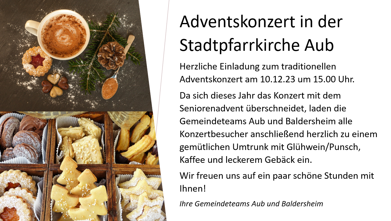 Einladung Adventskonzert Aub