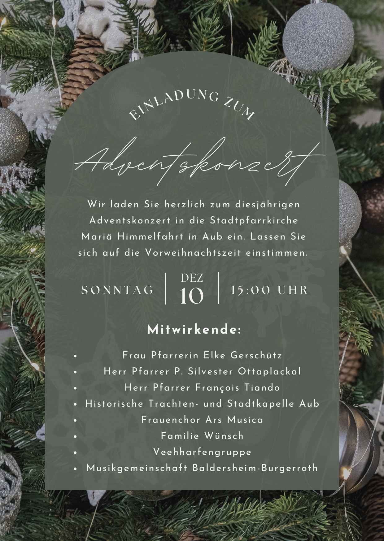 Flyer Adventskonzert Aub